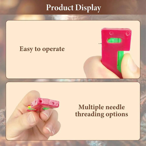 Automatic Needle Threader Set For Sewing Machines And Hand Embroidery Ultra Handy Mini Portable Tool with three random color threaders