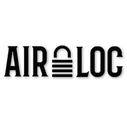 Air Loc logo text with padlock symbol in place of the letter "O".