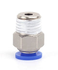 One Quarter Inch Tube OD To One Quarter Inch NPT Male Straight Push To Connect Pneumatic Fittings Nickel Plated Brass component