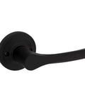 Dummy Door Handle Set For Interior Doors Single Sided Lever For Closets And French Doors Pantries Matte Black Non Turning Push Pull Lever Reversible Left Or Right Install Microban Protection Easy DIY Mount, matte black lever
