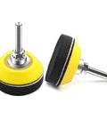 Two Pack Two Inch Hook And Loop Sanding Backing Pads With Soft Foam Buffer Pad Pro Grade Set For One Quarter Inch Shank