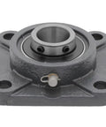 2 Pack Heavy Duty 4-Bolt Flange Bearing With Cast Iron Housing And Ball Bearing Insert, One And A Quarter Inch Bore, Set Screw Lock