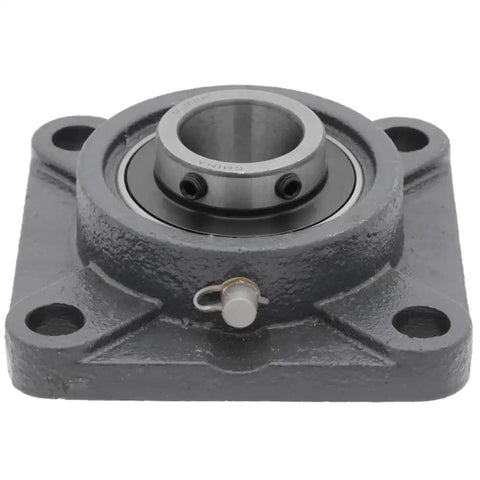 2 Pack Heavy Duty 4-Bolt Flange Bearing With Cast Iron Housing And Ball Bearing Insert, One And A Quarter Inch Bore, Set Screw Lock