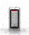 Stainless Steel Outdoor Door Access Control Keypad With Backlit Pad And Built-In Doorbell Button, Tough-As-Nails IP68 Weatherproof