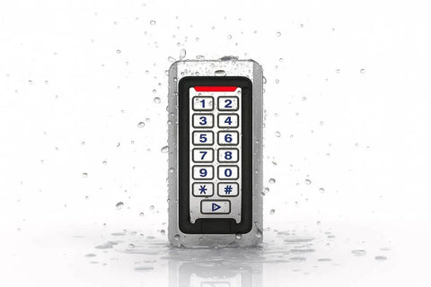 Stainless Steel Outdoor Door Access Control Keypad With Backlit Pad And Built-In Doorbell Button, Tough-As-Nails IP68 Weatherproof
