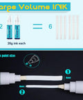 Grout Renewal Pen White Kit showing two 20ml pens with replacement nibs for tile gap repair in bathrooms and kitchens.