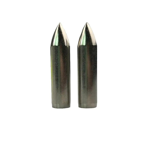 Glue On Field Points For Archery 12 Pack Stainless Steel Tips For 6mm Wooden Bamboo Arrows 7mm OD 6mm ID 1.181 Inch Long 54 Grain