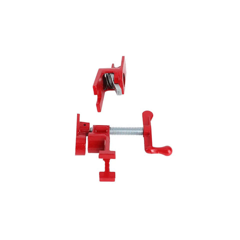 Three Quarters Inch Hand Crank Vertical Pipe Clamp Fixture For Woodworking, Cast Iron Spring Clip, Quick And Handy Woodworking Tool For Carpenters, Cabinet Makers, Furniture Assembly And More