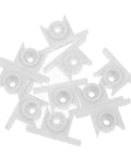 10 Sets Ball Catch Door Hardware For Cupboard Doors Dual Wheel Latch Kit With Quiet Close, ABS Durable Cabinet Hardware in white color