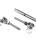 Heavy Duty 304 Stainless Steel Jaw Turnbuckle Closed Body Design For Marine Rigging And Outdoor Construction Projects Built Tough No Frills Cable Tension Adjuster Workhorse Gear in a detailed arrangement.