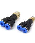 Get This Insane M5 To 1/2 Inch Y Shape Pneumatic Push In Fitting Connector Kit Featuring 20 Pieces Of Reliable Brass And Plastic Adapters For Smooth Air Distribution In Automation Systems And Tool Connections Without Any Leaks Today; Y connectors