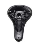 Underside view of Kids Bike Saddle Replacement For Boys And Girls, Soft PU Leather Seat Cushion With 25.4mm Post, Waterproof Durable Comfort.