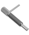 Tough Retractable Plunger Pin With Spring Return Knurled Handle Stainless Steel Indexing Safety Latch For Toolboxes And Furniture Secure Lock Grip And No Sweat Install Every Single Time, metal plunger pin with hex grip and spring mechanism.