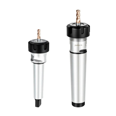 Heavy Duty ER Extension Rod With Morse Taper Adapter For MT Series Collet Chucks, Precision Ground Tool Holder with drill bits.