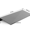 Acrylic Tilted Keyboard Stand For Ergonomic Typing Keyboard Tray Holder With Silicone Non Slip Case Black 17 Inch Long Riser