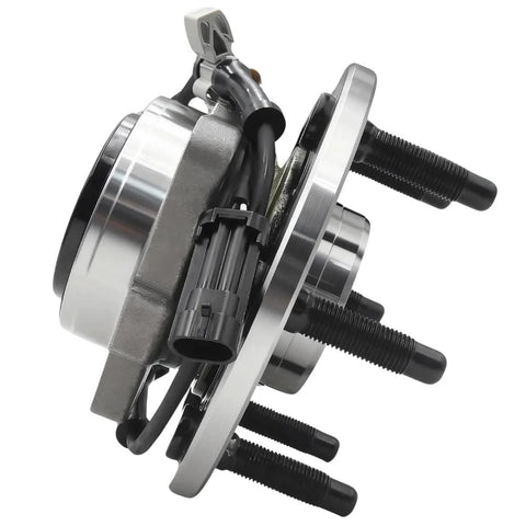 Close-up side view of Six Lug Front Wheel Hub And Bearing Assembly NT515054 for 1999-2006 Chevy Silverado 1500 with ABS wiring.