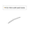 19mm Curved Spring Bar Pins 1.5mm Diameter Stainless Steel Double Flanged End Watch Band Link Pins For Leather Straps Replacement 20 Pieces