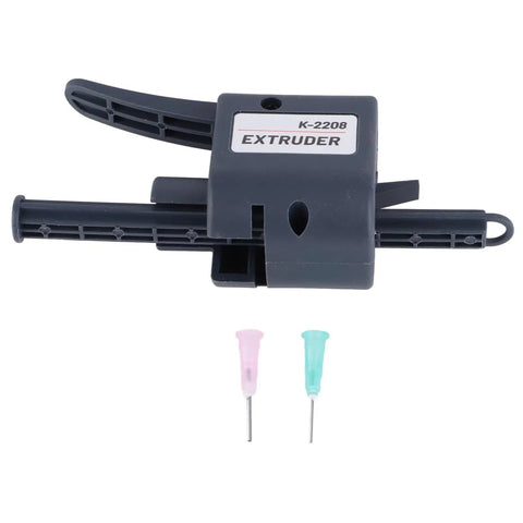 Two Pack Solder Paste Extruder Portable Flux Glue Dispenser with two nozzles for Pro Grade Solder Paste Application Quick And Clean No Mess