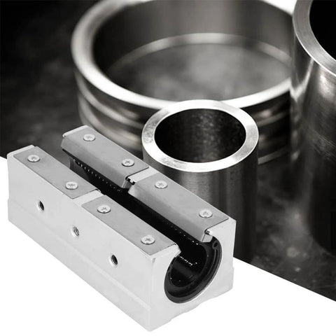 SBR25LUU 25mm Aluminum Open Linear Motion Bearing Block For High Speed Precision Machines with visible aluminum bushing