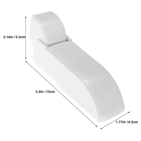 Spring Loaded Refrigerator Door Hinges 2 Pack White Workhorse Replacement for Freezer and Chest Freezer Doors with dimensions.