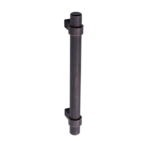 Oil Rubbed Bronze Straight Bar Cabinet Pull 6.63 Inch Length, 5 Inch Hole Center, 1.32 Inch Projection, single handle