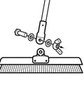 Top Shelf Replacement Broom Head For BR314 Flex Handle featuring sturdy bristles and fastener mechanism for easy attachment.