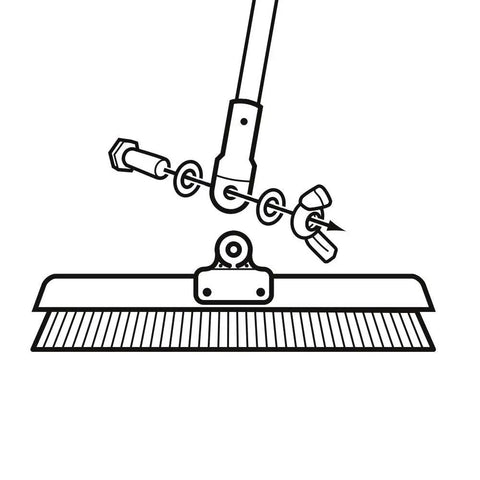 Top Shelf Replacement Broom Head For BR314 Flex Handle featuring sturdy bristles and fastener mechanism for easy attachment.