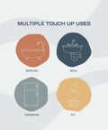 Porcelain and appliance touch up paint Nimbus White 1oz with brush for bathtubs, sinks, appliances, and art repair.
