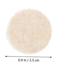Close-up of 0.9-inch wool polishing wheel from 120 Pcs Wool Polishing Wheels Set With Mandrel And Shank For Rotary And Electric Drills Pro Grade Buffing Kit