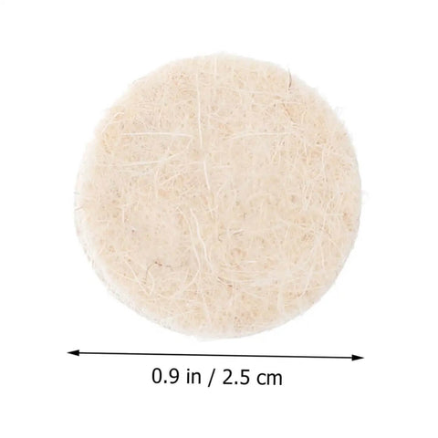 Close-up of 0.9-inch wool polishing wheel from 120 Pcs Wool Polishing Wheels Set With Mandrel And Shank For Rotary And Electric Drills Pro Grade Buffing Kit