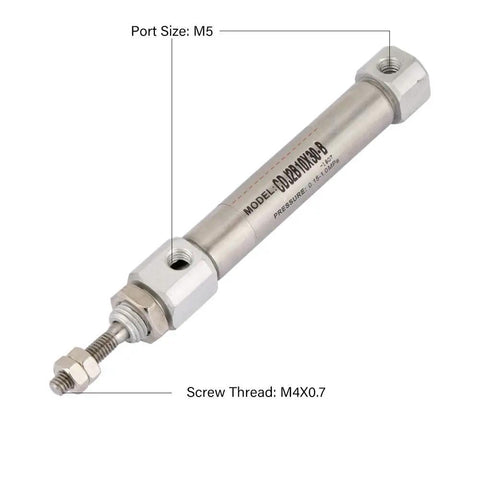 Stainless Steel Mini Air Cylinder Double Acting Pneumatic Actuator 30mm Stroke Built To Last For Industrial Automation