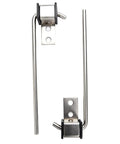 Exhaust Hanger Rod 10 Inch Stainless Steel 3/8 Inch Thick With Mount Bracket And Rubber Isolator, 90 Degree Top Bend