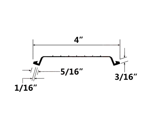 Diagram of Heavy Duty Garage Door Bottom Seal Strip For Single Slot Channel Rubber Weather Seal 18 Foot Length Fits Doors Dimensions