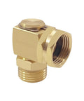 Brass Three Quarter Inch GHT Female To Three Quarter Inch NPT Male Elbow Hose Connector With 360 Degree Swivel For No Kink Garden Hose Setup Durable Fittings Easy Leak Free Attachment, brass elbow fitting