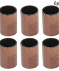 Six Pack Sleeve Bearing Set 12mm Bore 14mm OD 20mm Length Oilless Bronze Sintered Bushings For Sliding Machinery Parts Low Friction Wear Resistant Quiet Operation Printing Presses Textile Machines, 6pcs