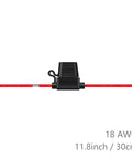 18 Gauge Inline Fuse Holder Kit, 5 Pack Waterproof Fuse Holders With 15 ATC/ATO Fuses, 18 AWG wire, close-up of holder cap