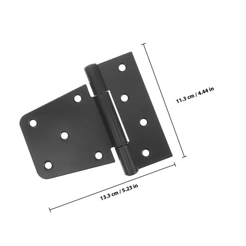2 Pack 3.5 Inch Heavy Duty Black Gate Hinges For Shed Doors And Outdoor Farm Gates Self Closing Weld On Strap Hinges With Easy Install Screws Included