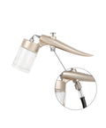 Dual Action Portable Airbrush Paint Spray Pen With 20Cc Cup Totally Grip And Go Design Self Cleansing Lightweight Handle close-up angle showing the reservoir.