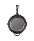 10 Inch Preseasoned Cast Iron Skillet With Ergonomic Handles, Pour Spouts, And Durable Build For Searing Steaks