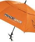 60 Inch Fire Rated Umbrella With Magnetic Base Kit HD Clamp For Rooftop Work NFPA 701 Fabric orange with logos