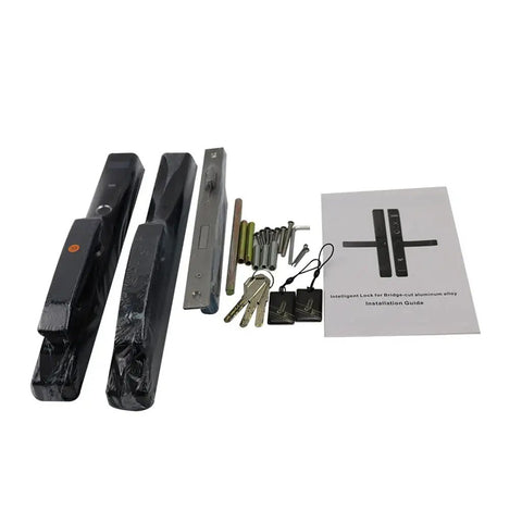 Heavy Duty Automatic Smart Door Lock With Fingerprint Keyless Entry Waterproof Outdoor Biometric Keypad Deadbolt installation parts and guide.