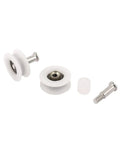 V Groove Sliding Gate Wheels 22mm Diameter Pulley Rollers Set Of 6 For Windows And Gates With Six Mounting Parts, white and silver