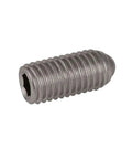 Rock Solid 304 Stainless Steel Spring Plunger M6 Grub Bolt Featuring Precision Ball Detent Fastener 30mm Long No Sweat Heavy Duty Set Screw For Garage Builds And Shop Fixes 10 Pack, M6 grub screw with hex socket design.