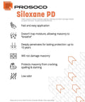 Prosoco Siloxane PD features and benefits of penetrating siloxane PD weather seal for concrete, masonry, stucco, and manufactured stone.