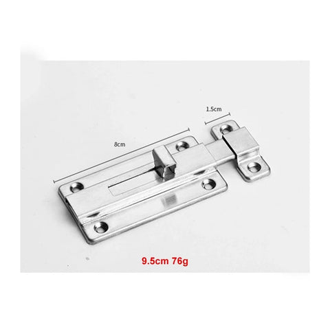 Sturdy Stainless Sliding Barrel Bolt Lock for Cabinets, Gates, and Outdoor Enclosures; Double-Ended Latch, Weatherproof 9.5 cm in length