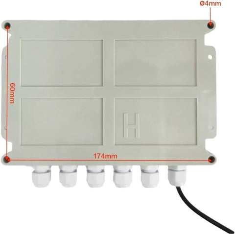 Dual Axis Solar Tracker Controller Kit With Auto Sun Tracking Wind Sensor LCD Display And Remote box dimensions 174x60mm