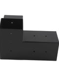 Super Sturdy Steel Bracket Kit For DIY Elevated Wood Stands Featuring Rustproof Coating, black heavy-duty mounting bracket.