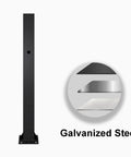 Built Different Free Standing Ev Charger Holder And Cord Wrap Organizer Weatherproof Steel Post showing galvanized steel construction.