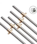 Premium T8 Leadscrew Kit For 3D Printer Mods With Matching Nut 100 To 500mm Length Durable Steel Lead 2mm Or 8mm Linear Motion Parts Ready To Roll, steel lead screw with nut