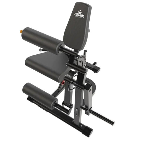 Plate Loaded Leg Extension And Curl Machine For Home Gym Seated Leg Curl And Quad Extension with 180 lb plate load visible